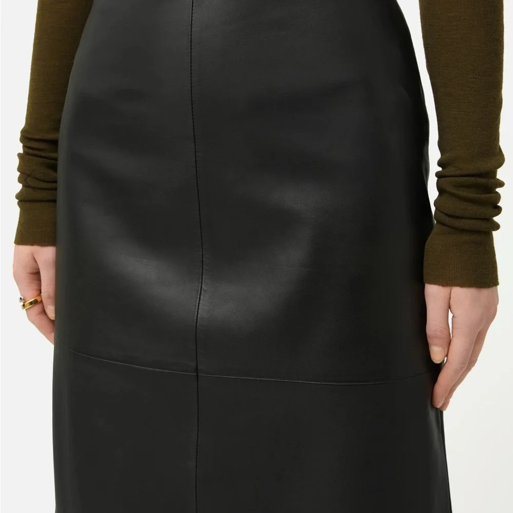Jigsaw London leather skirt, black, 4 - Picture 3 of 12